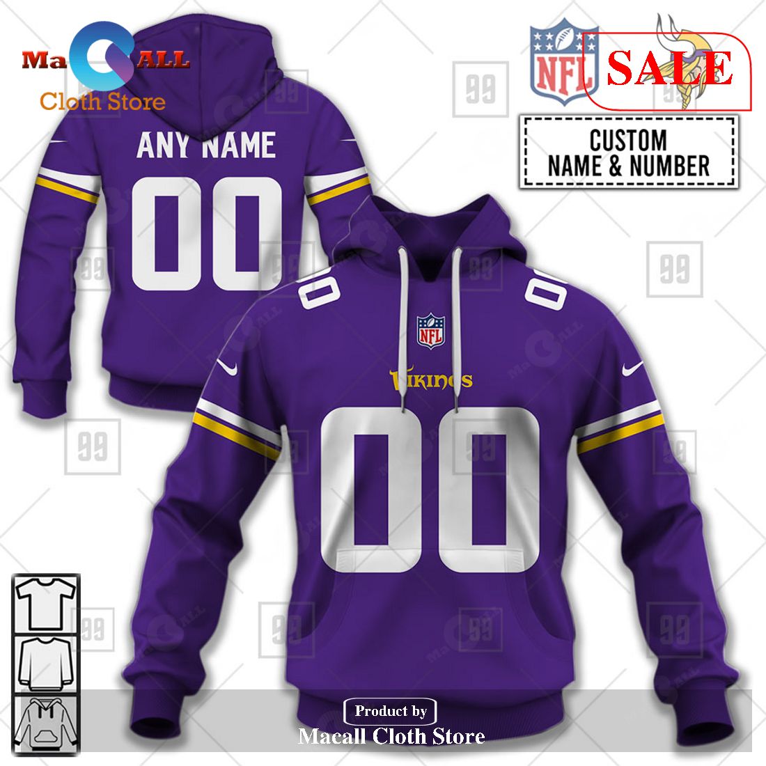 Personalized Minnesota Vikings Jersey Limited Edition 3D All Over