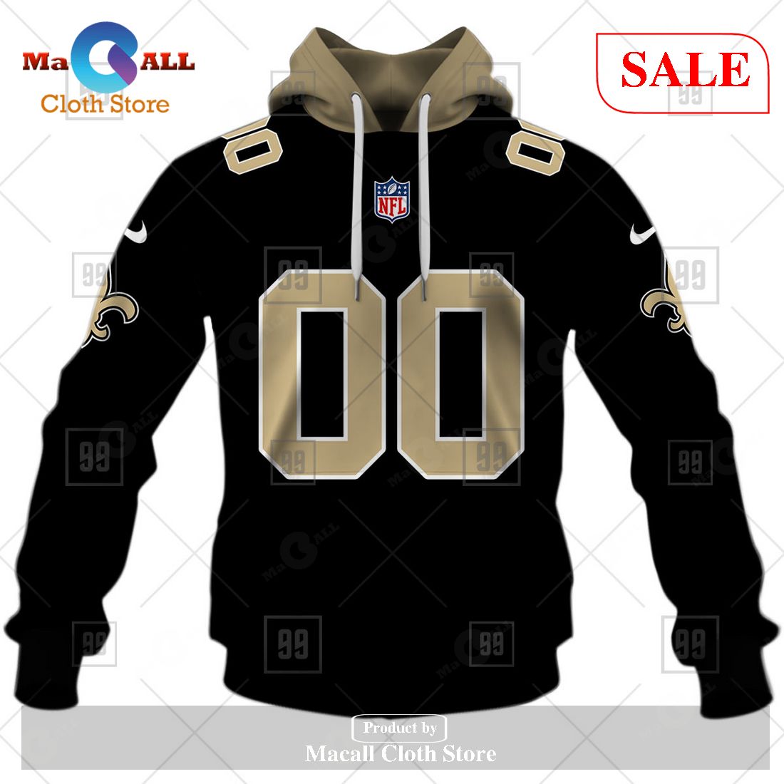 Hot Sale NFL Football New Orleans Saints 3D Hoodie Sweatshirt