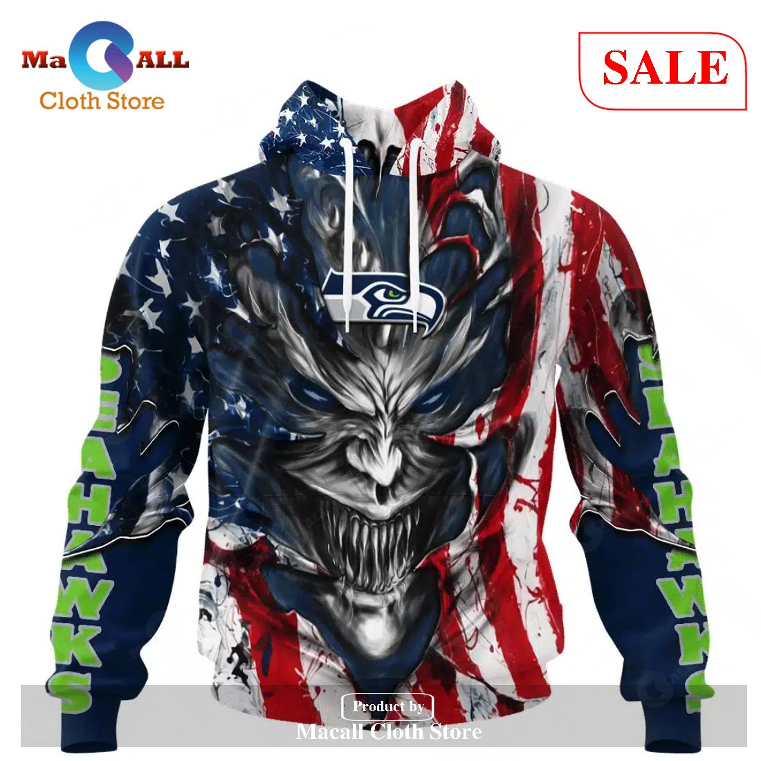 SALE Personalized NFL Seattle Seahawks - Honor Veterans And Their Families Hoodie  Sweatshirt 3D - Macall Cloth Store - Destination for fashionistas