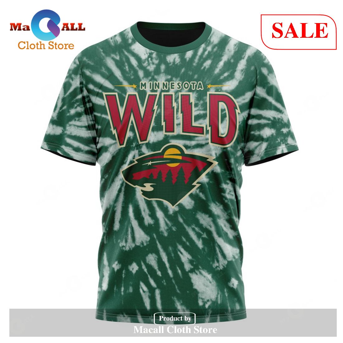 Custom Minnesota Wild Retro Vintage Tie Dye Sweatshirt NHL Hoodie