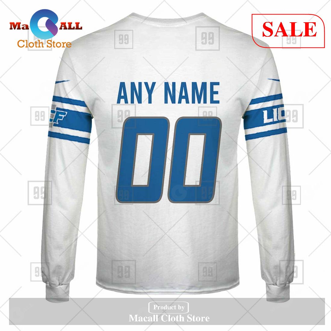 SALE] Personalized NFL Detroit Lions Road Jersey Hoodie Sweatshirt 3D  LIMITED EDITION - Macall Cloth Store - Destination for fashionistas