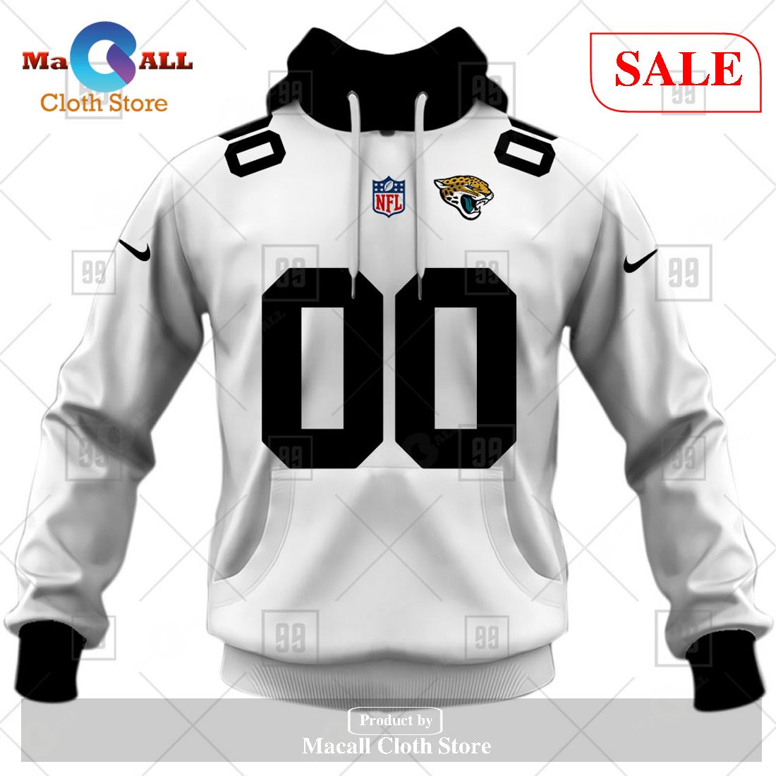 [SALE] Personalized NFL Jacksonville Jaguars Road Jersey Hoodie Sweatshirt 3D LIMITED EDITION