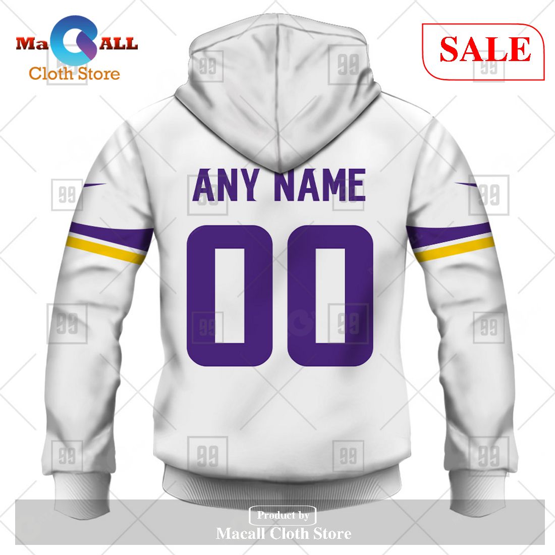 NFL Minnesota Vikings Specialized Design With Flag Mix Harley Davidson 3D  Hoodie - Limotees