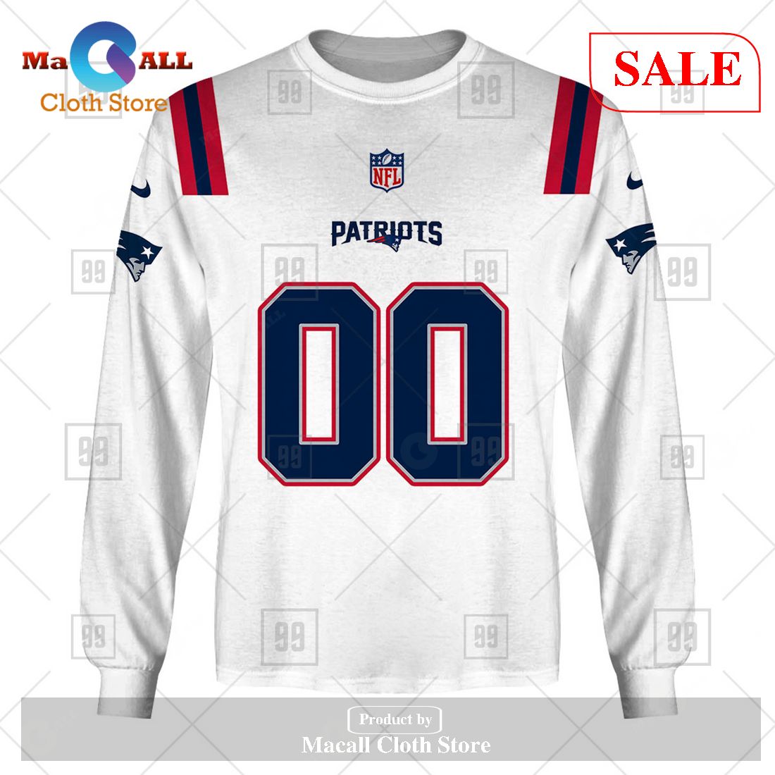 SALE] Personalized NFL New England Patriots Road Jersey Hoodie