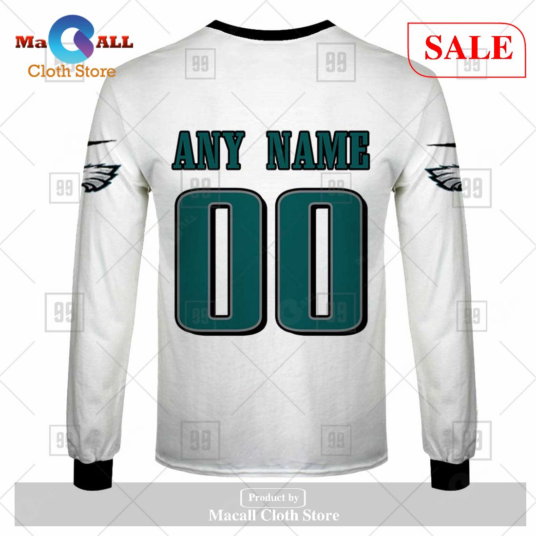 Custom Philadelphia Eagles Road Jersey Shirt NFL Hoodie 3D - Bring Your  Ideas, Thoughts And Imaginations Into Reality Today