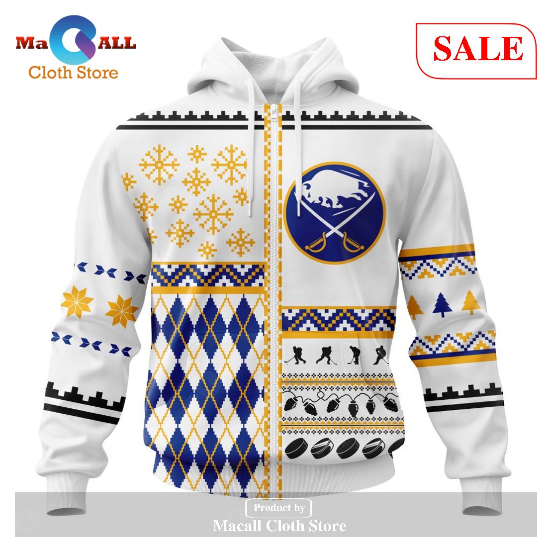 [SALE] Personalized NHL Buffalo Sabres – Specialized Unisex Christmas Is Coming Hoodie Sweatshirt 3D LIMITED EDITION