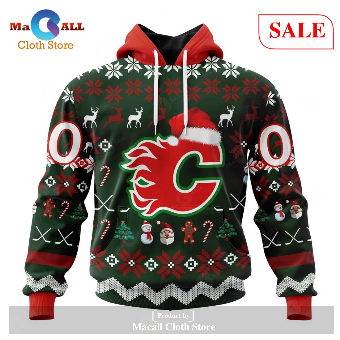 [SALE] Personalized NHL Calgary Flames – Specialized Unisex Christmas Is Coming Hoodie Sweatshirt 3D LIMITED EDITION – QR11