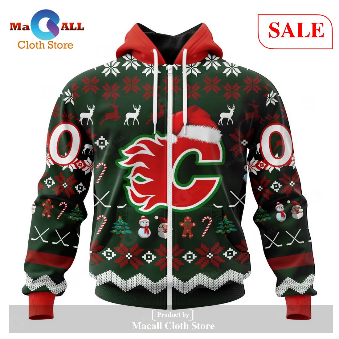 [SALE] Personalized NHL Calgary Flames – Specialized Unisex Christmas Is Coming Hoodie Sweatshirt 3D LIMITED EDITION – QR11