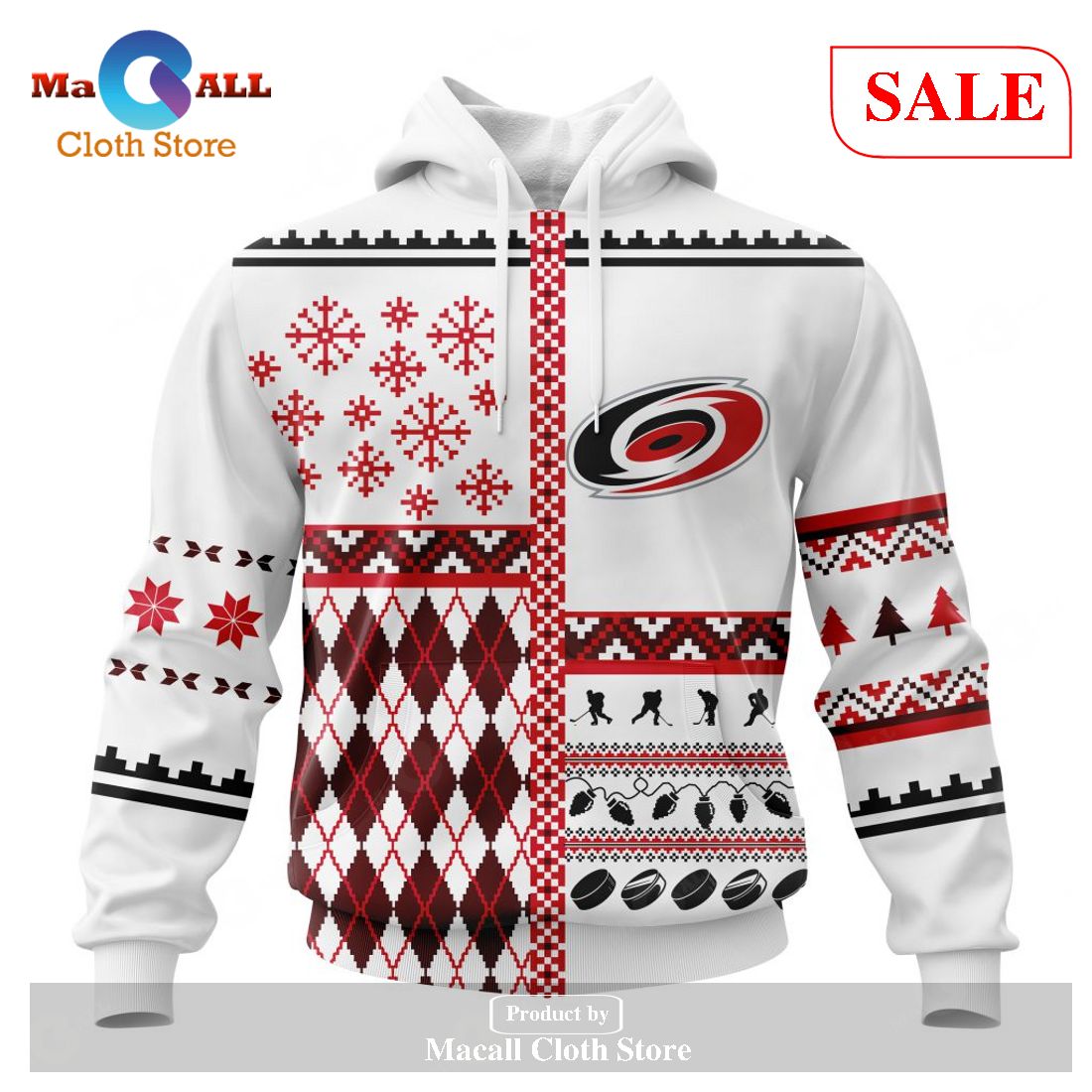 [SALE] Personalized NHL Carolina Hurricanes – Specialized Unisex Christmas Is Coming Hoodie Sweatshirt 3D LIMITED EDITION