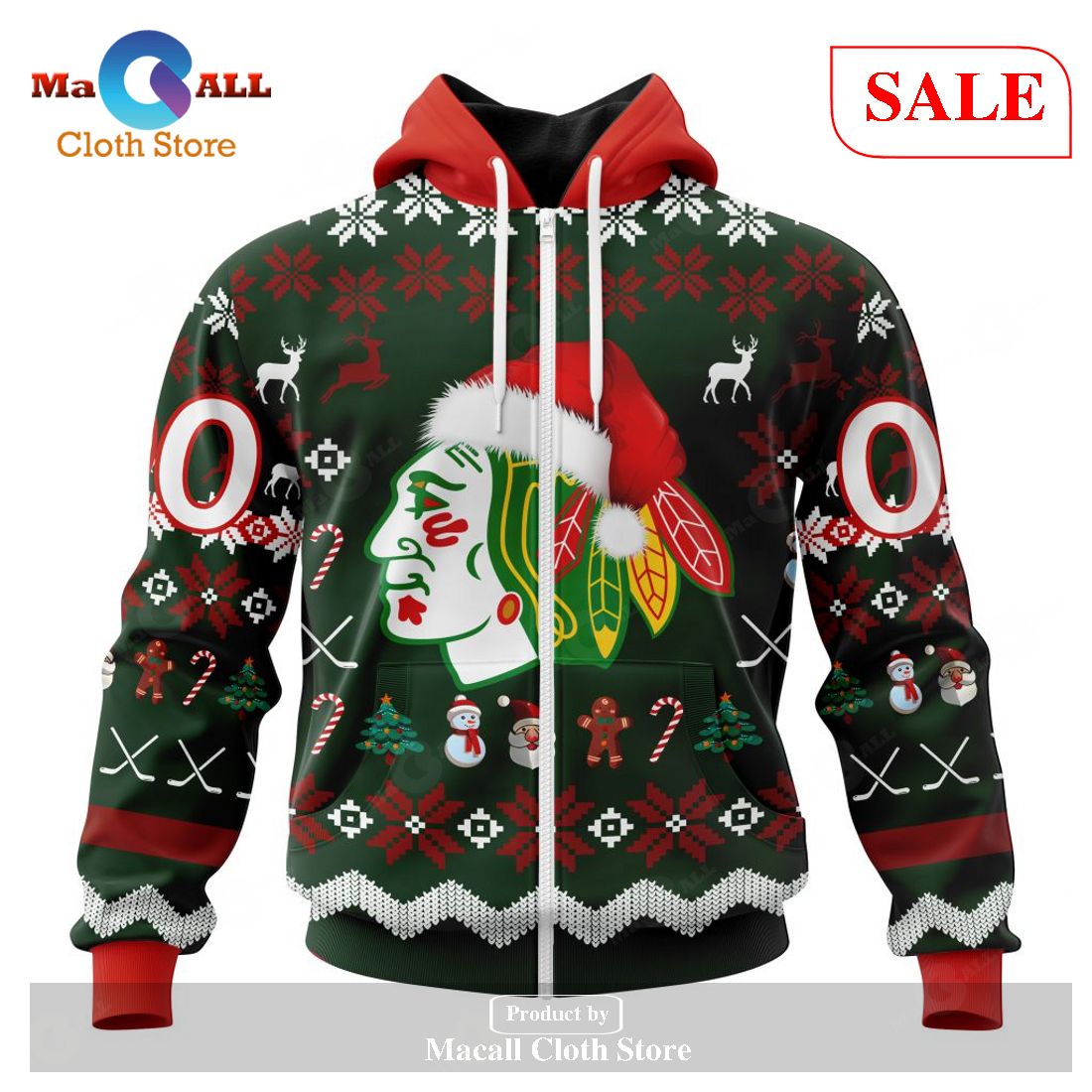 [SALE] Personalized NHL Chicago BlackHawks – Specialized Unisex Christmas Is Coming Hoodie Sweatshirt 3D LIMITED EDITION – 9C61