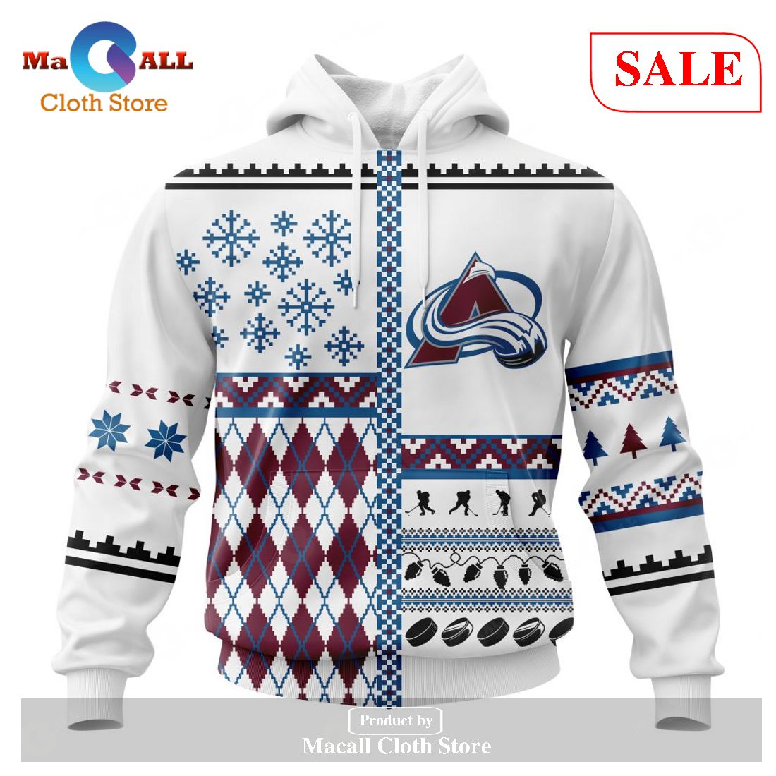 [SALE] Personalized NHL Colorado Avalanche – Specialized Unisex Christmas Is Coming Hoodie Sweatshirt 3D LIMITED EDITION