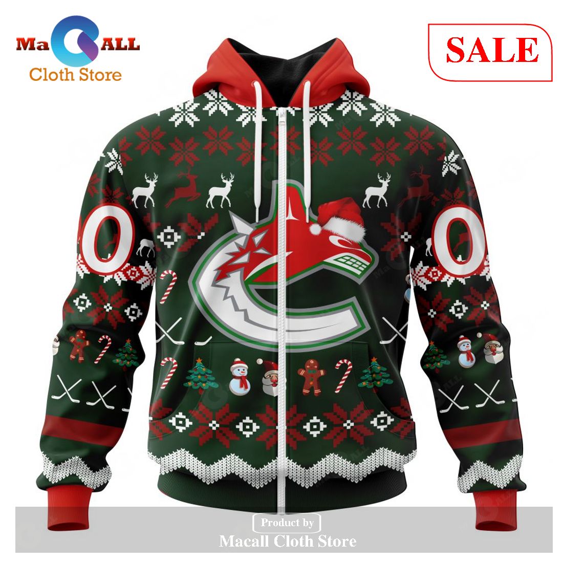 [SALE] Personalized NHL Vancouver Canucks – Specialized Unisex Christmas Is Coming Hoodie Sweatshirt 3D LIMITED EDITION – KV61