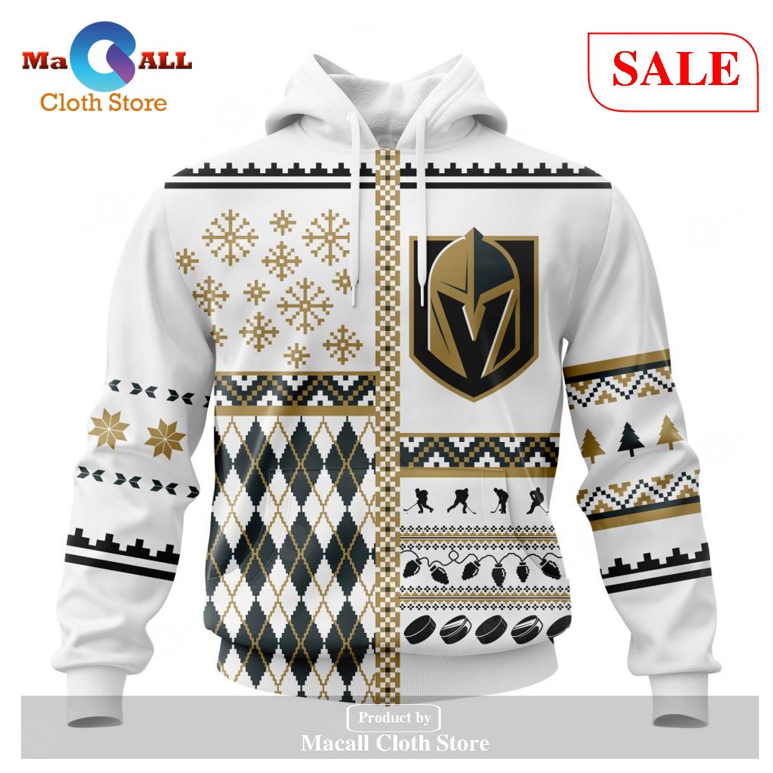 [SALE] Personalized NHL Vegas Golden Knights – Specialized Unisex Christmas Is Coming Hoodie Sweatshirt 3D LIMITED EDITION