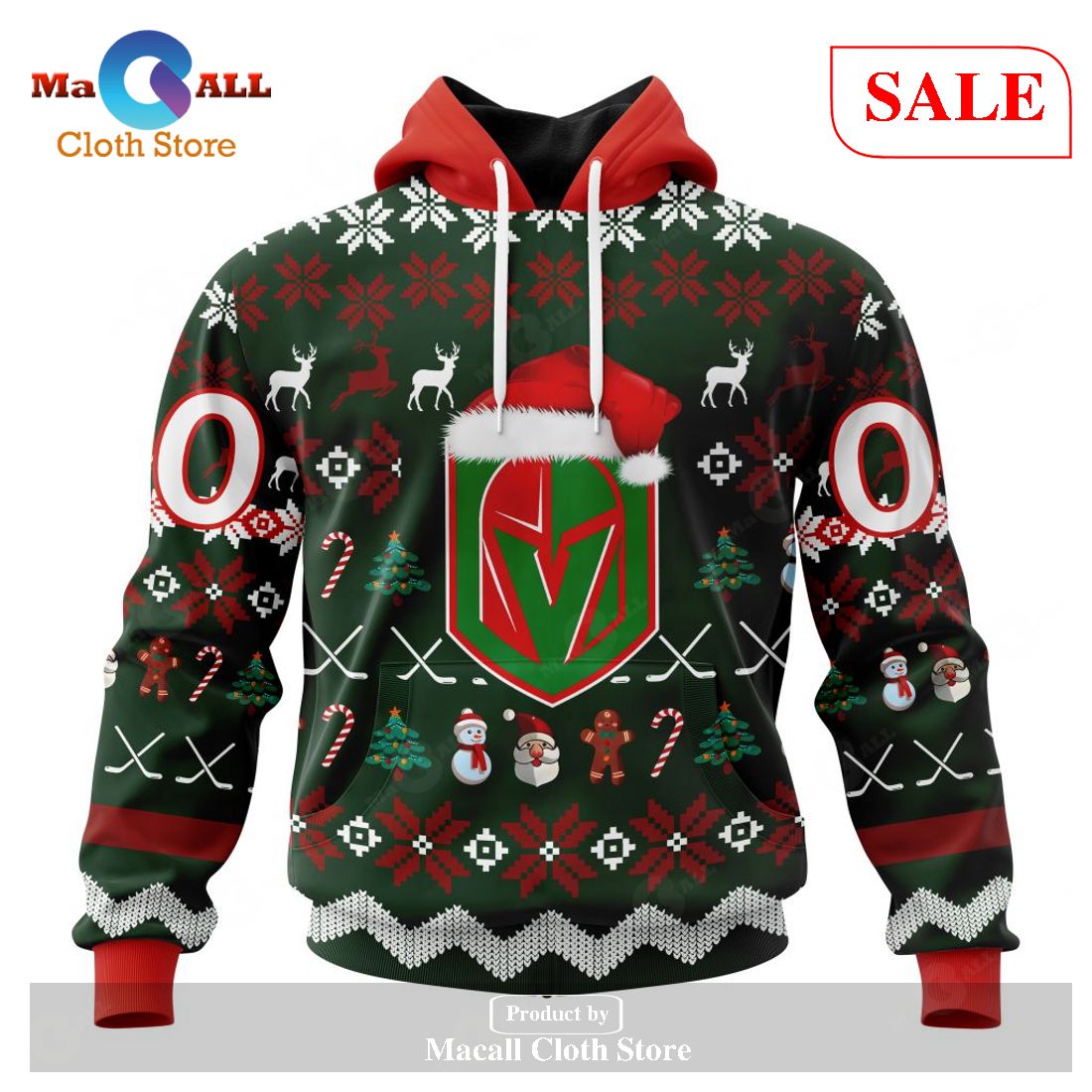 [SALE] Personalized NHL Vegas Golden Knights – Specialized Unisex Christmas Is Coming Hoodie Sweatshirt 3D LIMITED EDITION – C241