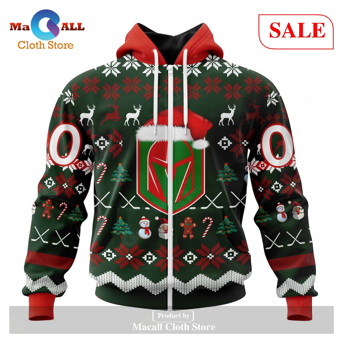[SALE] Personalized NHL Vegas Golden Knights – Specialized Unisex Christmas Is Coming Hoodie Sweatshirt 3D LIMITED EDITION – C241