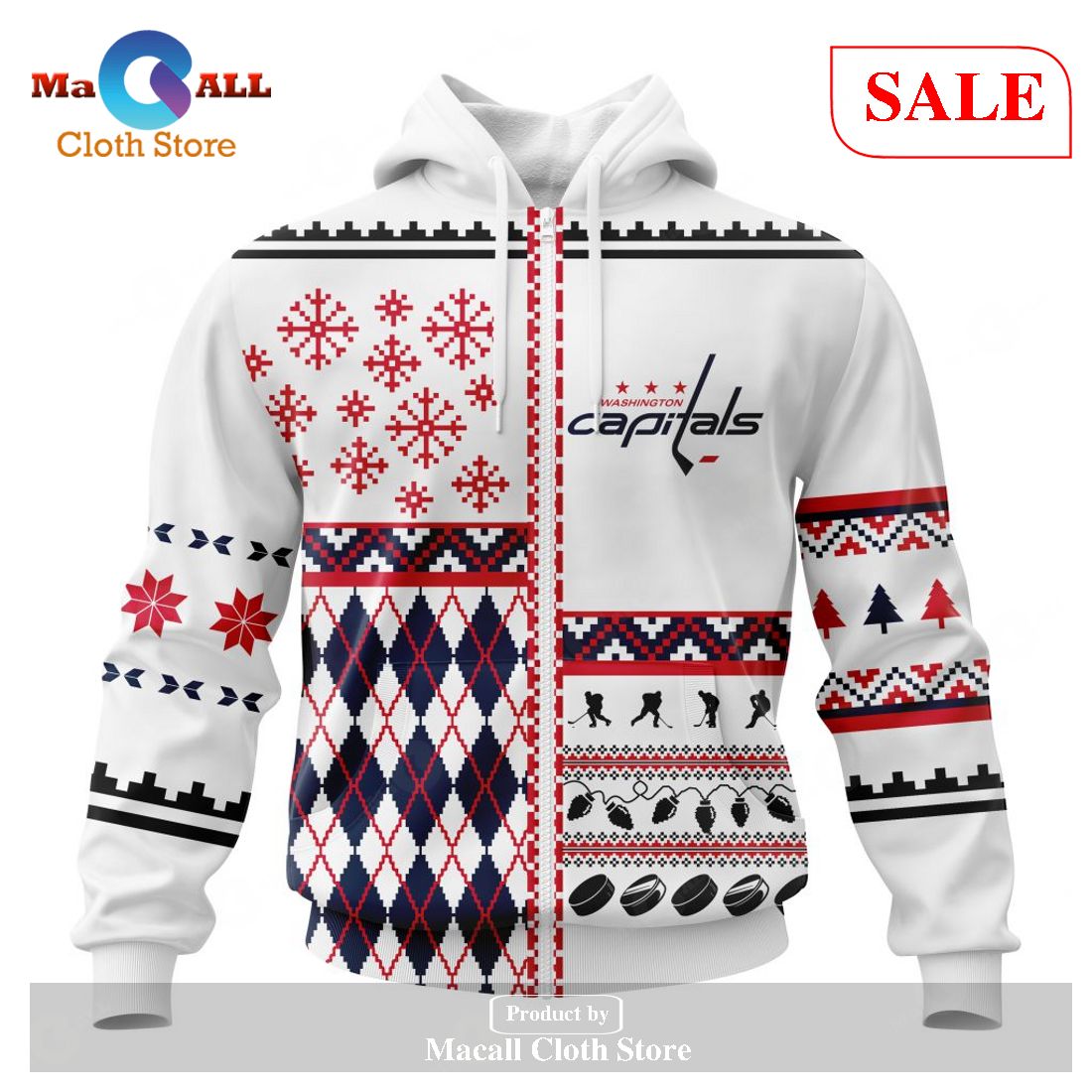 [SALE] Personalized NHL Washington Capitals – Specialized Unisex Christmas Is Coming Hoodie Sweatshirt 3D LIMITED EDITION