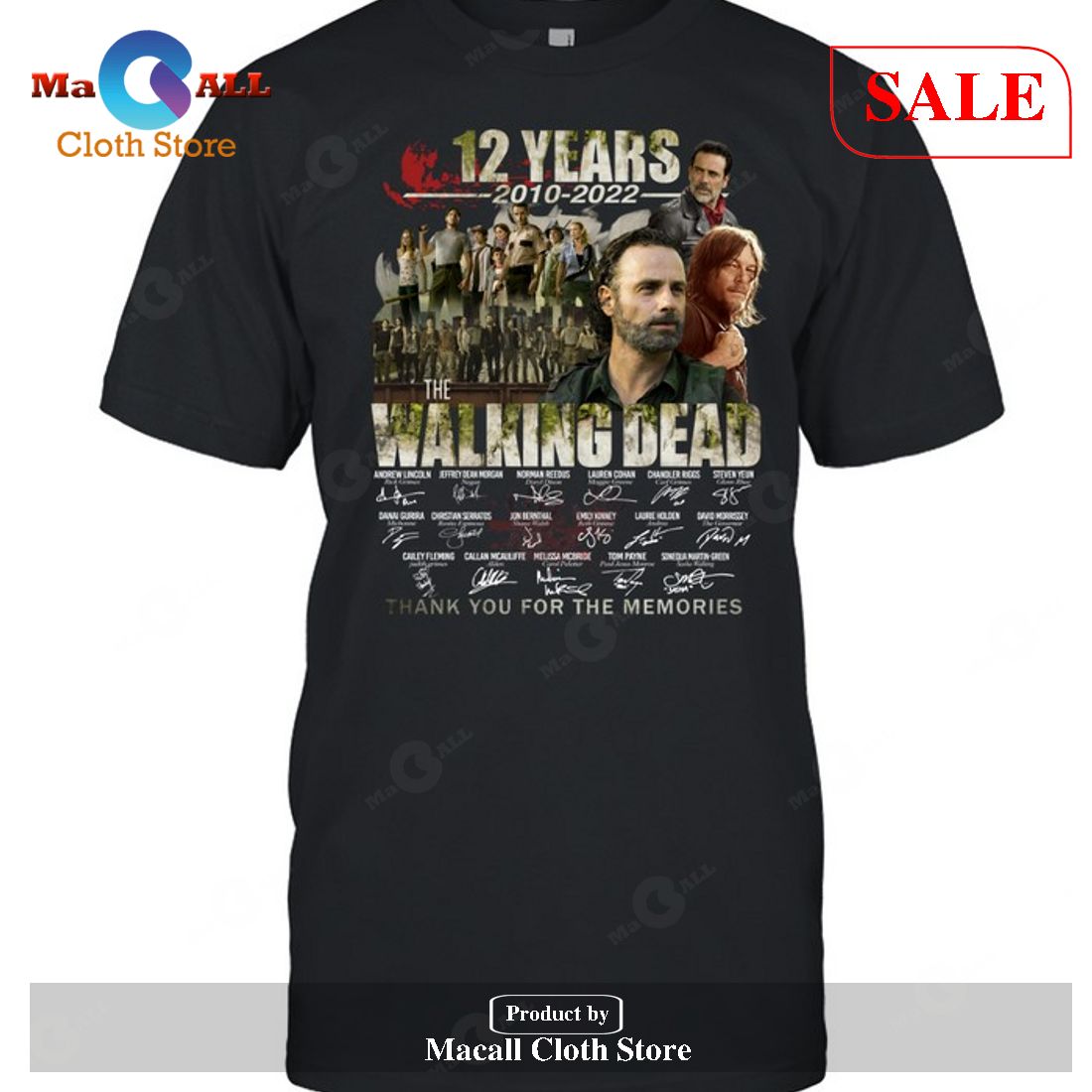 [SALE] The Walking Dead TV series Signatures Thank You For The Memories T-Shirt