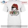 [SALE] Merry Mama Christmas Mom Life Messy Bun Plaid Leopard Xmas-Unisex T-Shirt
