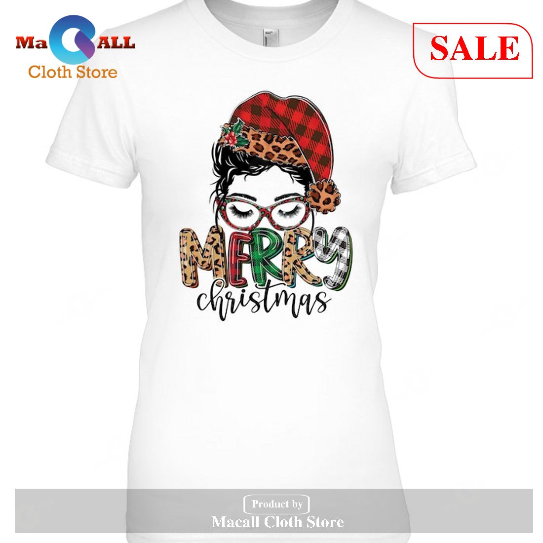 [SALE] Messy Bun Merry Christmas-Unisex T-Shirt