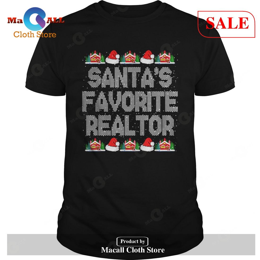 [SALE] Santas Favorite Realtor Christmas Gift for Real Estate Agent T-Shirt