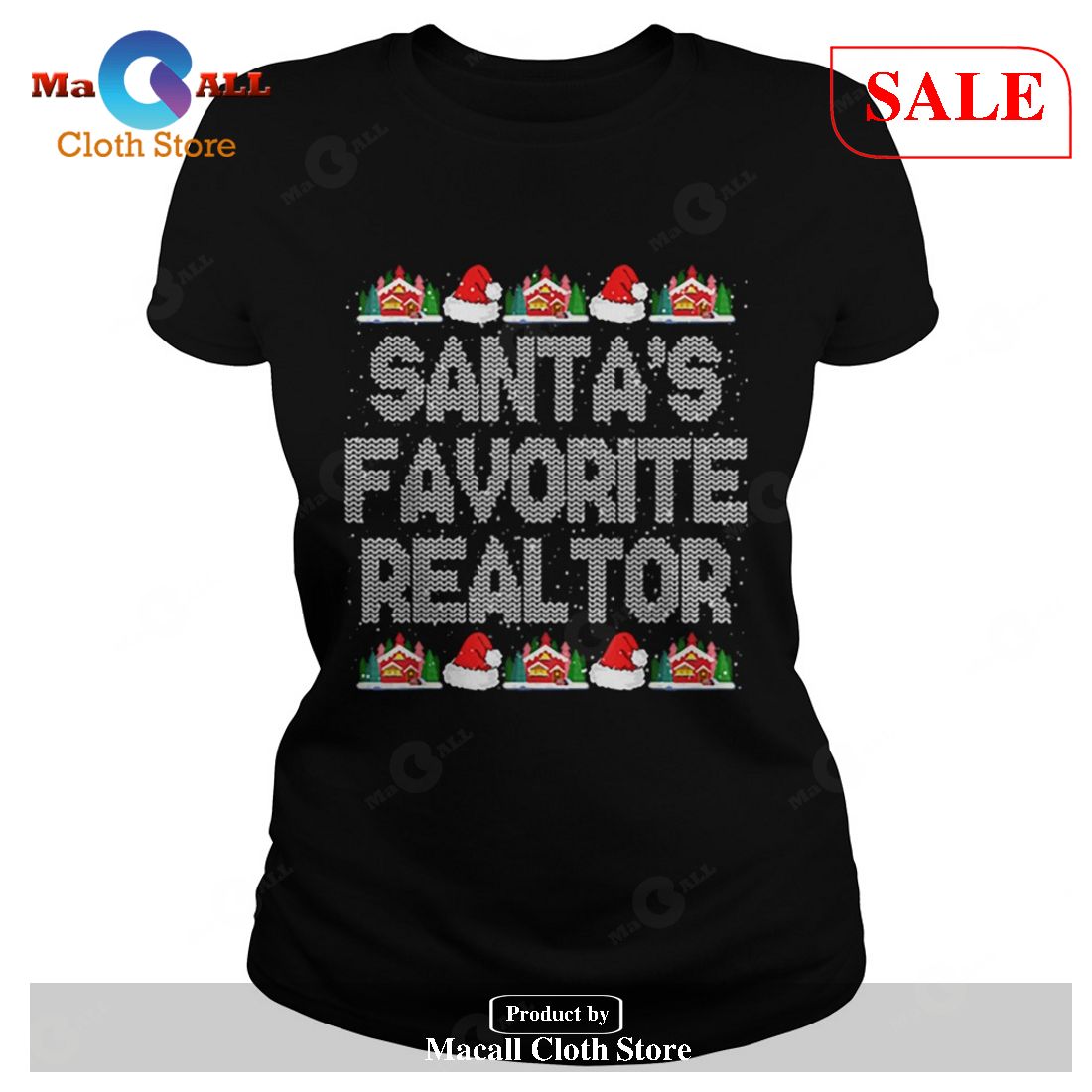 [SALE] Santas Favorite Realtor Christmas Gift for Real Estate Agent T-Shirt