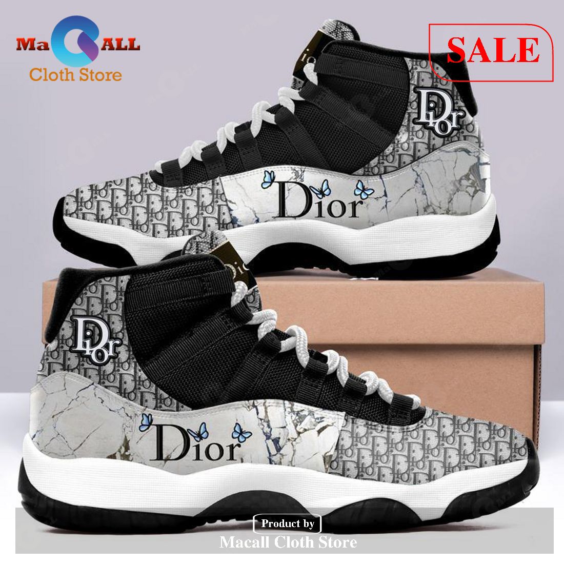 SALE] Dior Luxury Air Jordan 11 Shoes Sport 2023 Dior Sneakers Gifts For Men Women POD Design Macall Cloth Store - Destination for fashionistas
