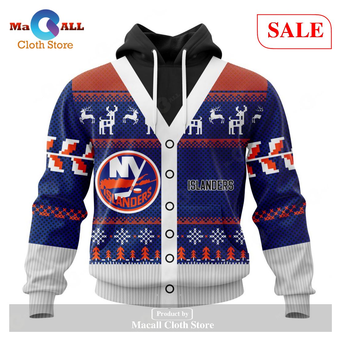 [SALE] Personalized NHL New York Islanders – Specialized Chrismas Season Hoodie Sweatshirt 3D LIMITED EDITION