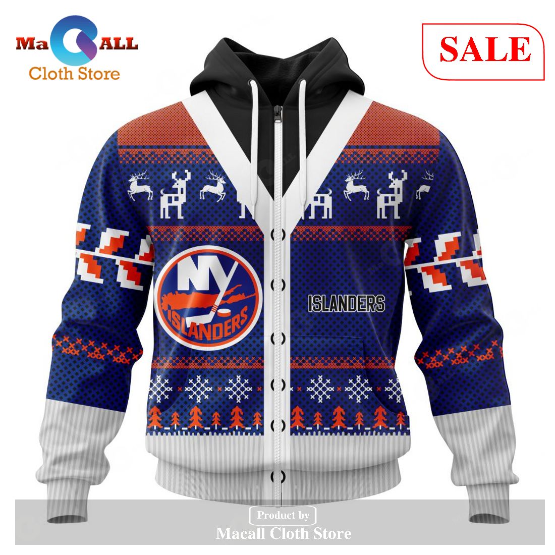 [SALE] Personalized NHL New York Islanders – Specialized Chrismas Season Hoodie Sweatshirt 3D LIMITED EDITION