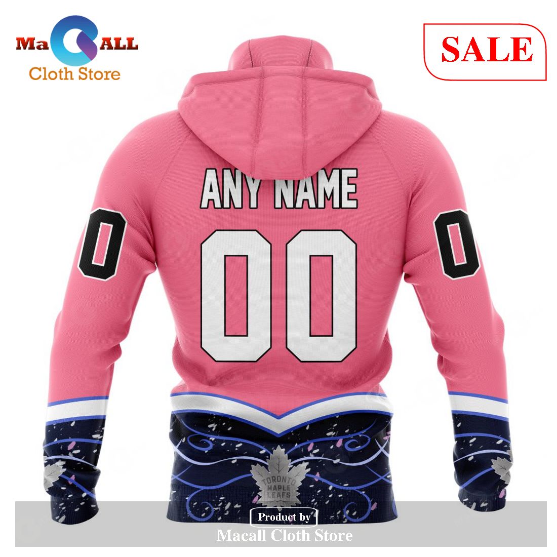 Toronto Maple Leafs Custom Name And Number Fight Cancer Hoodie Zip Hoodie  For Fans