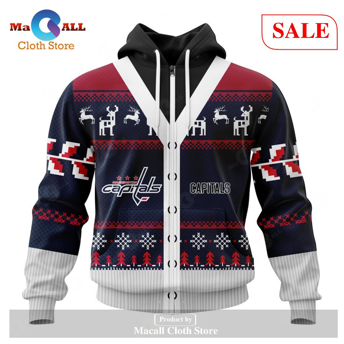 New England Patriots NFL Christmas Personalized Hoodie Zipper Fleece Jacket  - Growkoc