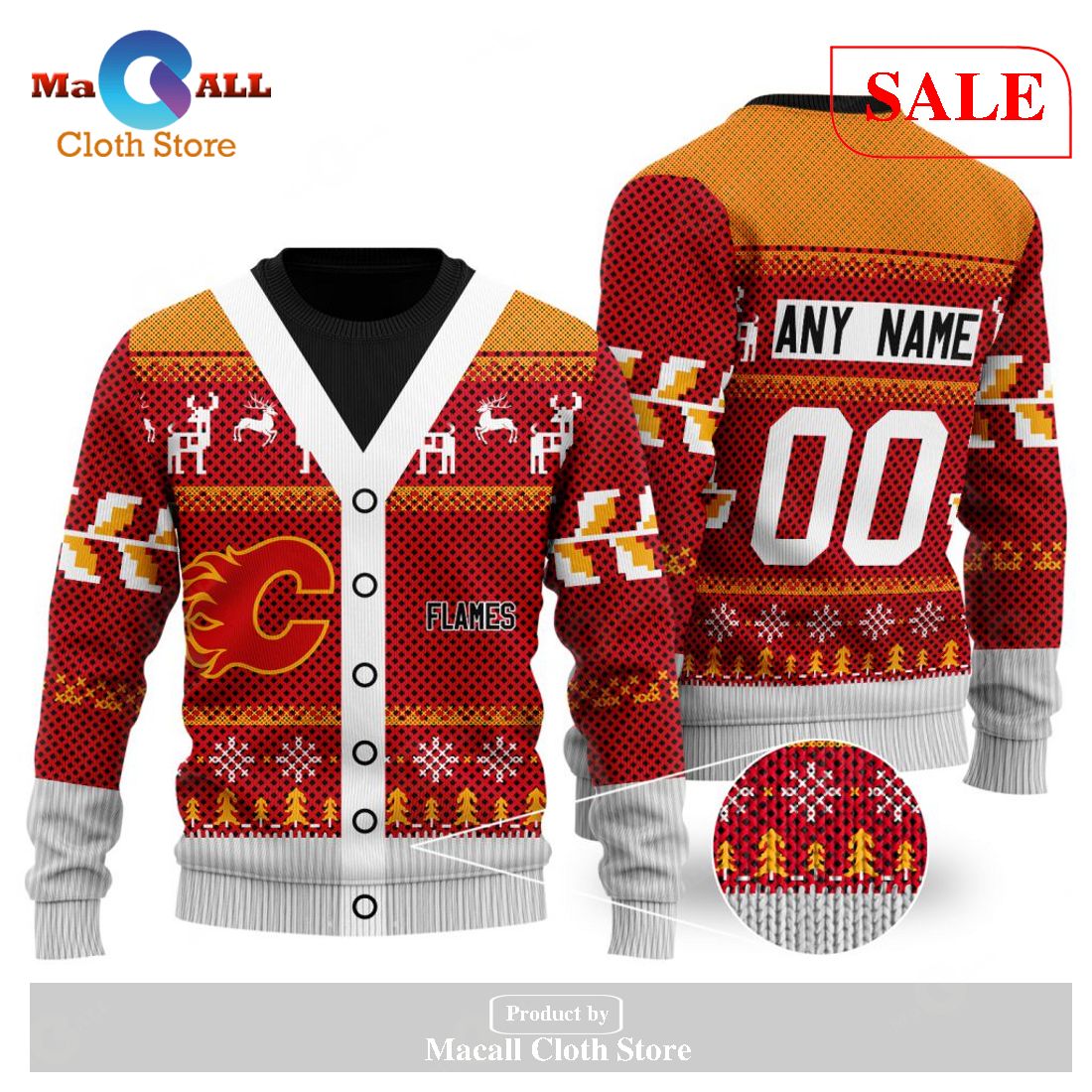 [SALE] Personalized NHL Calgary Flames – Specialized Unisex Sweater For Chrismas Season – CO71