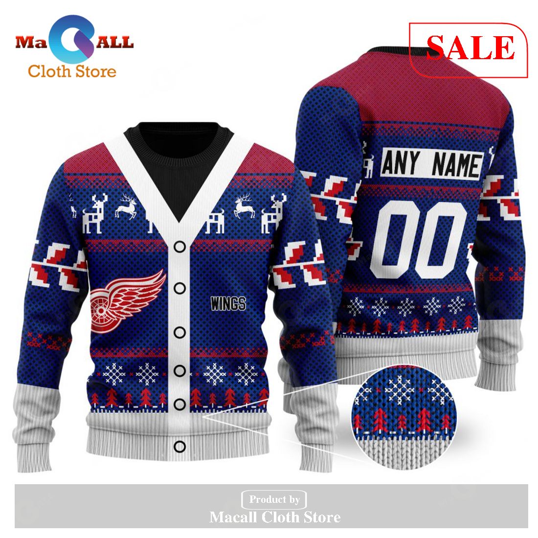 [SALE] Personalized NHL Detroit Red Wings – Specialized Unisex Sweater For Chrismas Season – CJ21