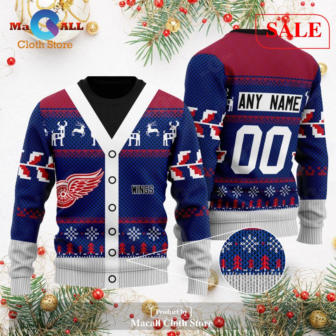 [SALE] Personalized NHL Detroit Red Wings – Specialized Unisex Sweater For Chrismas Season – CJ21