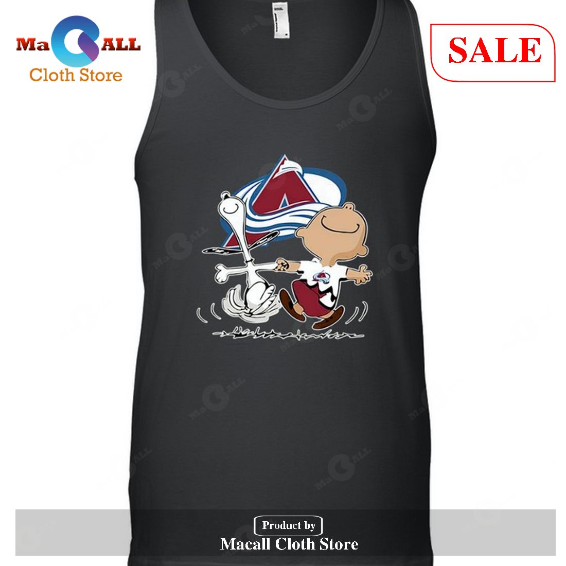 Nhl Colorado Avalanche Charlie Brown Snoopy Colorado Avalanche T-Shirt For  Fans