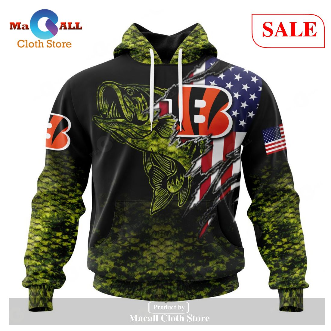 Cincinnati Bengals NFL Hunting Camo Hoodie 3D For Fans