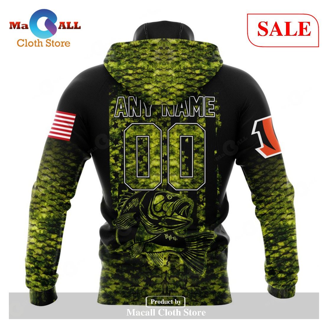 Cincinnati Bengals NFL Personalized Your Name Fishing Camo Hoodie 3D All  Over Print