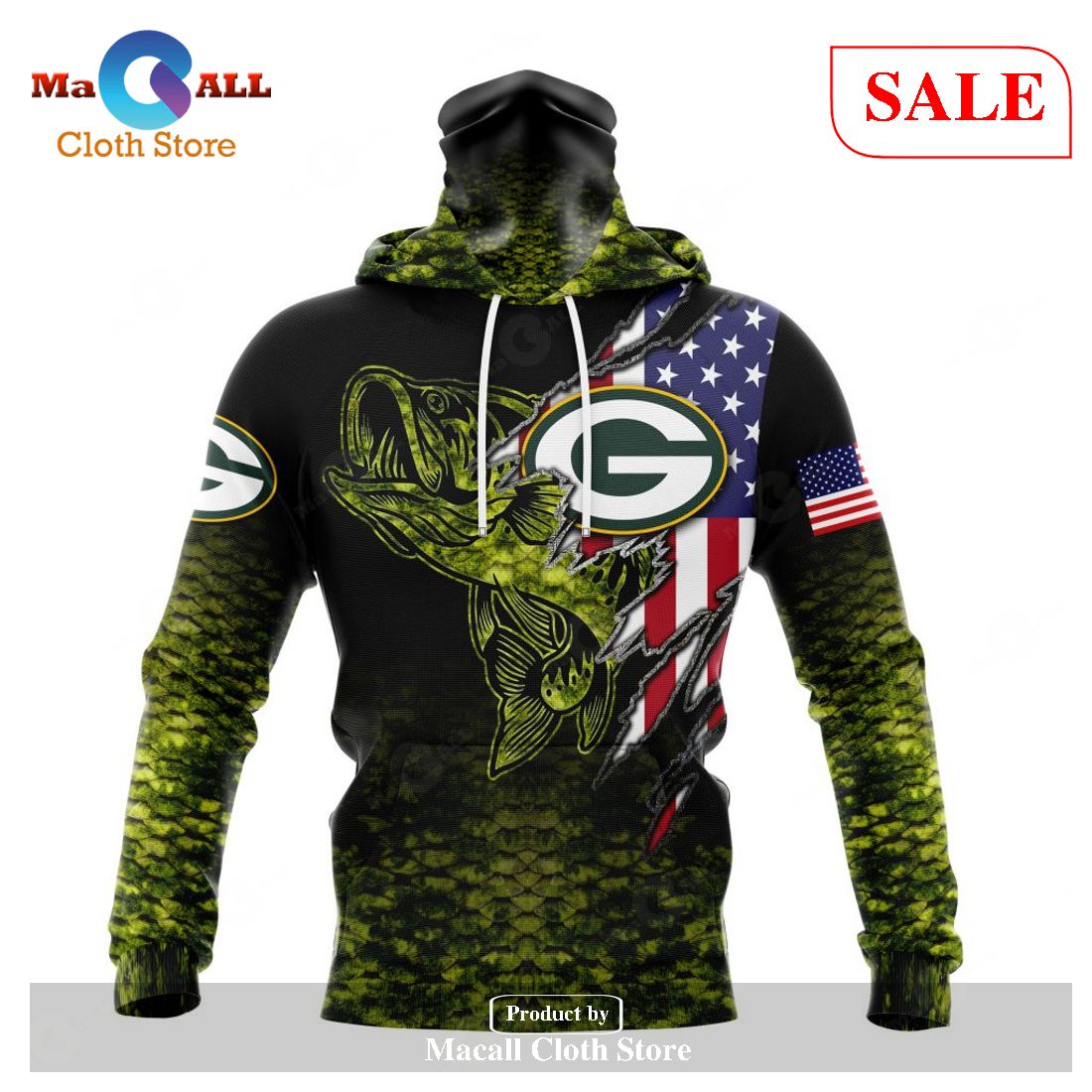 Custom NFL Green Bay Packers Special Camo Fishing Shirt Hoodie 3D