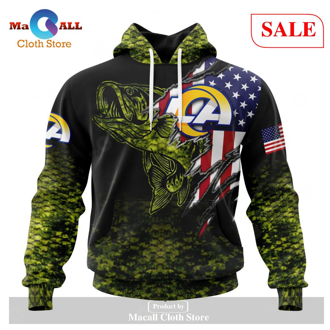 SALE] Personalized NFL Los Angeles Rams Special Camo Fishing