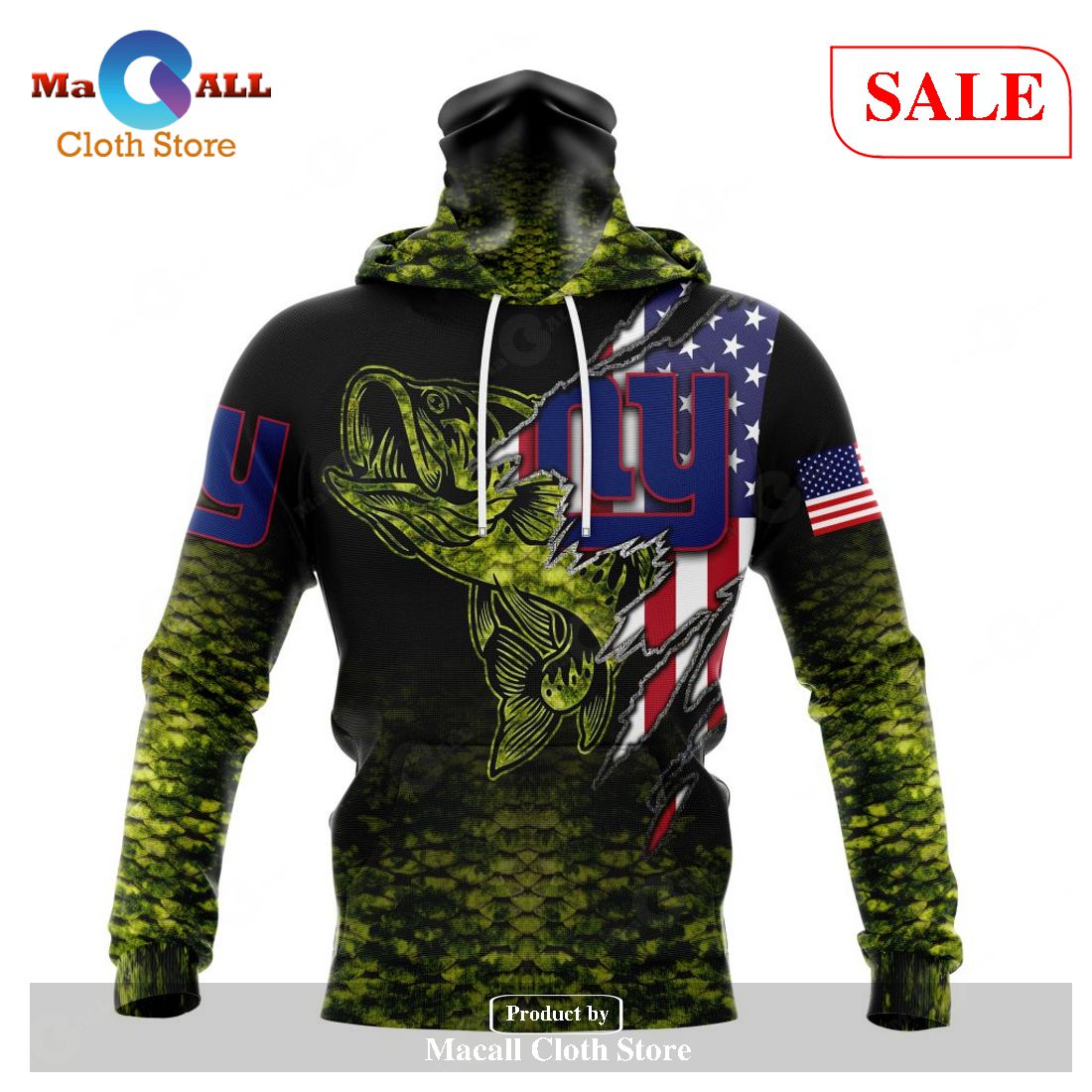 Custom New York Giants Special Camo Fishing Shirt NFL Hoodie 3D