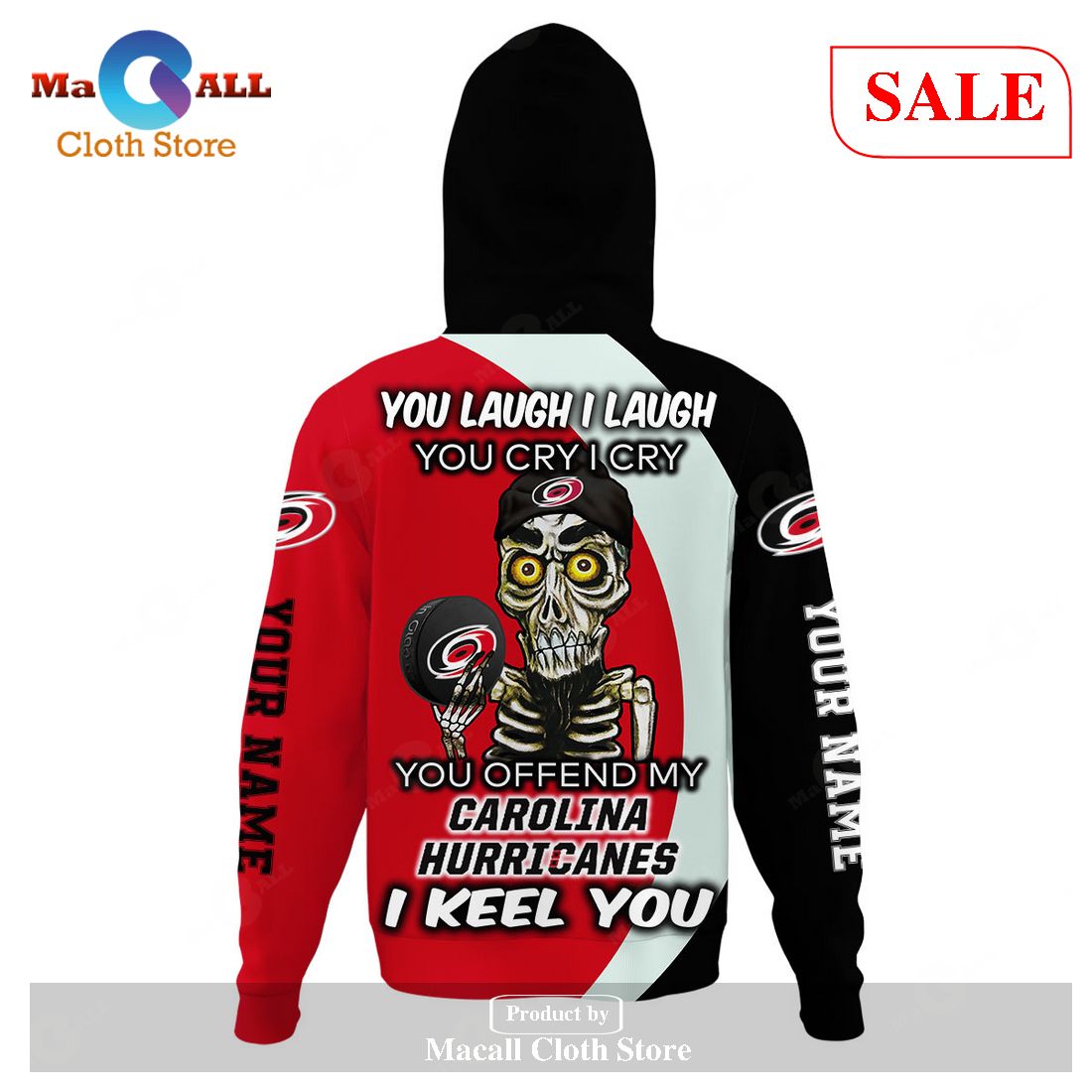 Carolina Hurricanes Hoodie 3D Achmed You Cry I Cry Custom Carolina  Hurricanes Gift - Personalized Gifts: Family, Sports, Occasions, Trending