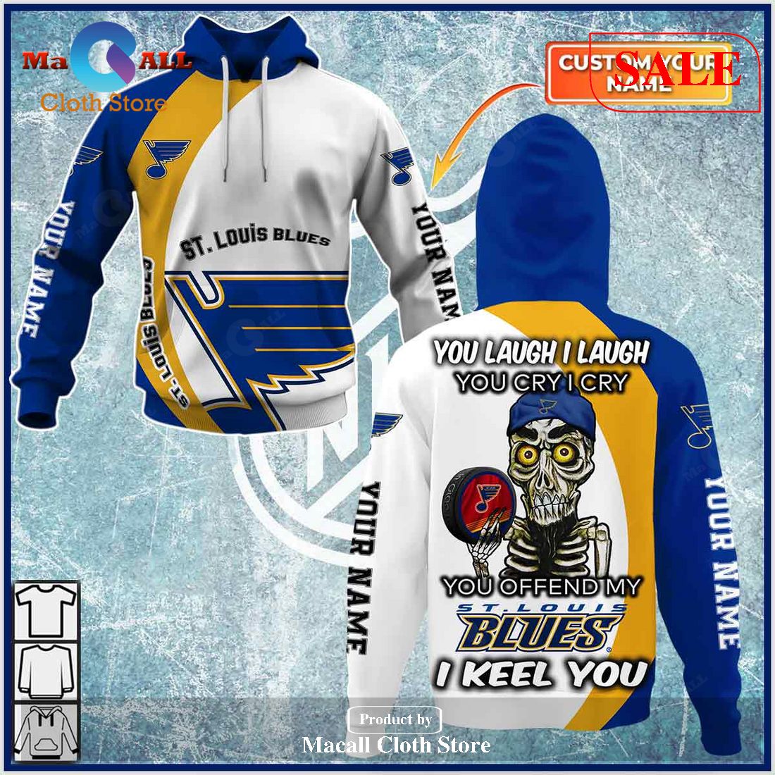 St Louis Blues Logo NHL Teams Hoodie And Pants For Fans Custom