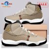 [SALE] Gucci Gold Bee Brown Air Jordan 11 Sneakers Shoes Hot 2023 Gifts For Men Women POD Design