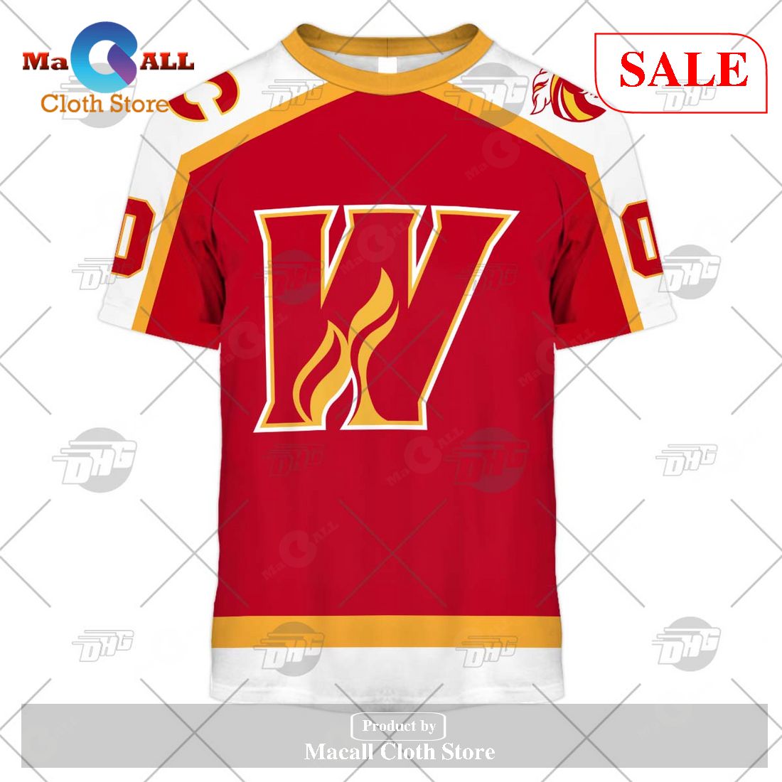 SALE] Personalized AHL Calgary Wranglers Premier Jersey Red Hoodie  Sweatshirt 3D - Macall Cloth Store - Destination for fashionistas