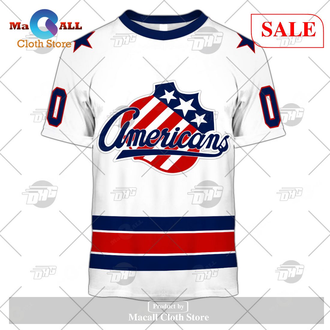 Personalized AHL Rochester Americans White Jersey 2020 - WanderGears