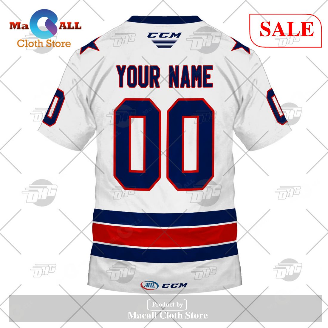 Personalized AHL Rochester Americans White Jersey 2020 - WanderGears