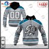 [SALE] Personalized AHL San Jose Barracuda Premier Jersey White Hoodie Sweatshirt 3D