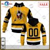 [SALE] Personalized AHL Wilkes-Barre Scranton Penguins Premier Jersey White Hoodie Sweatshirt 3D