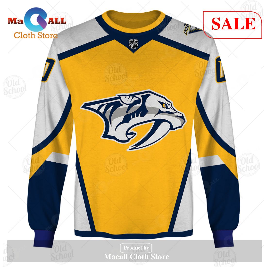 Personalized NHL Nashville Predators Reverse Retro 3D Hoodie For