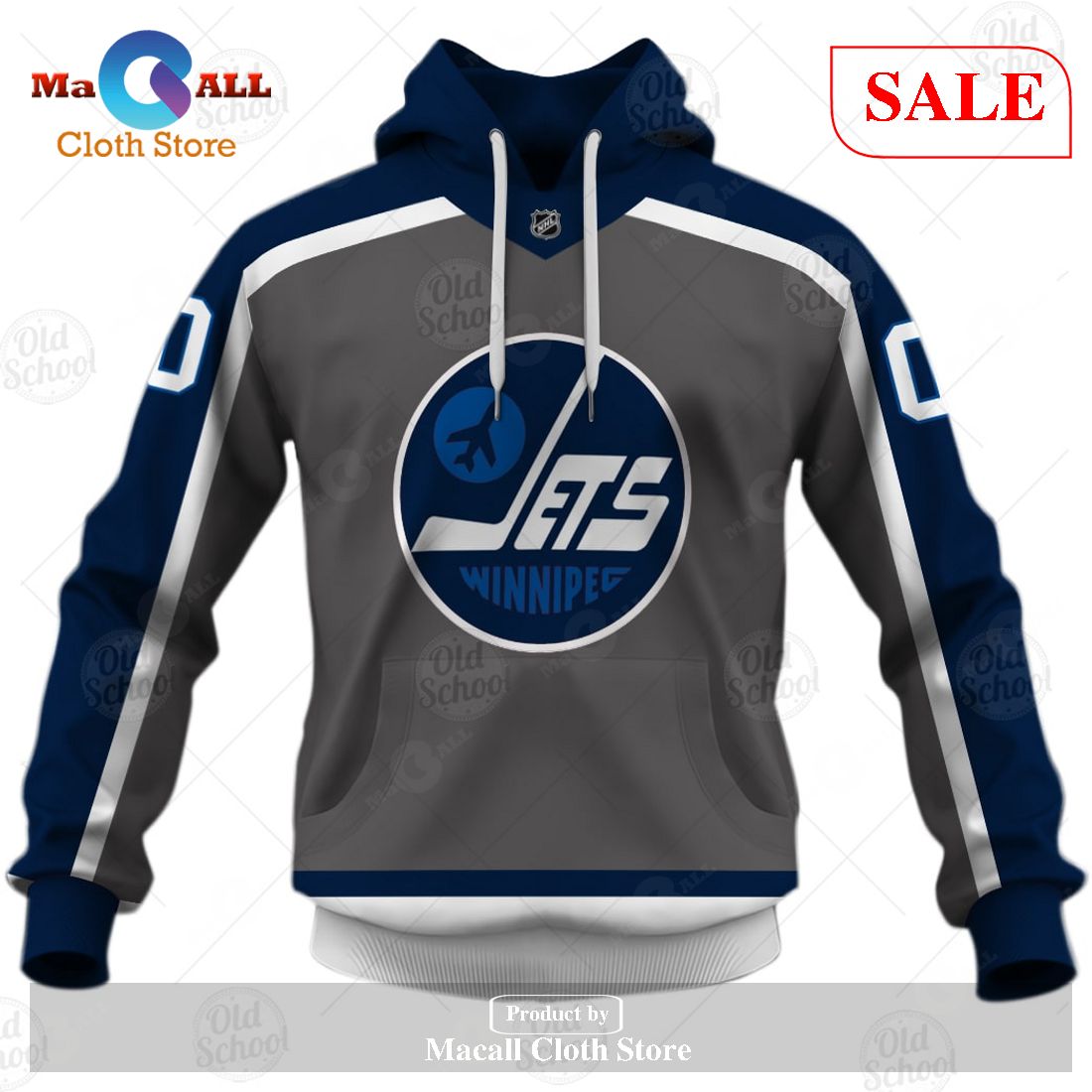 [SALE] Personalized Name And Number NHL Winnipeg Jets Reverse Retro Alternate Jersey Hoodie Sweatshirt 3D