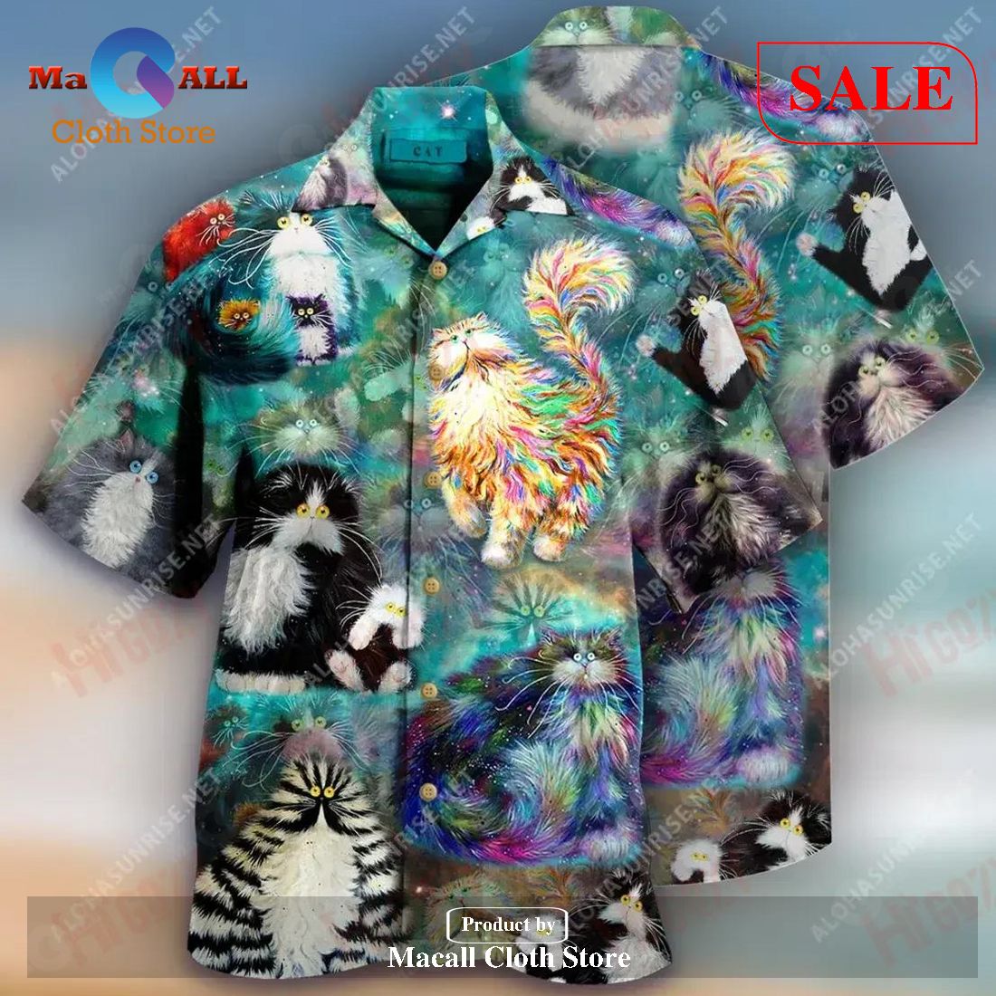 Amazing Furball Cat Ocean For Men Unisex Hawaiian Shirt Amazing Furball Cat Ocean For Men Unisex Hawaiian Shirt